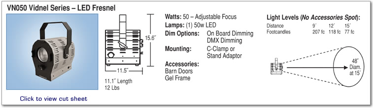 VN050 - Vidnel Series � LED Fresnel