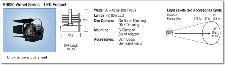 VN080 - Vidnel Series � LED Fresnel