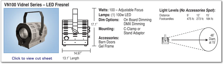 VN100 - Vidnel Series � LED Fresnel